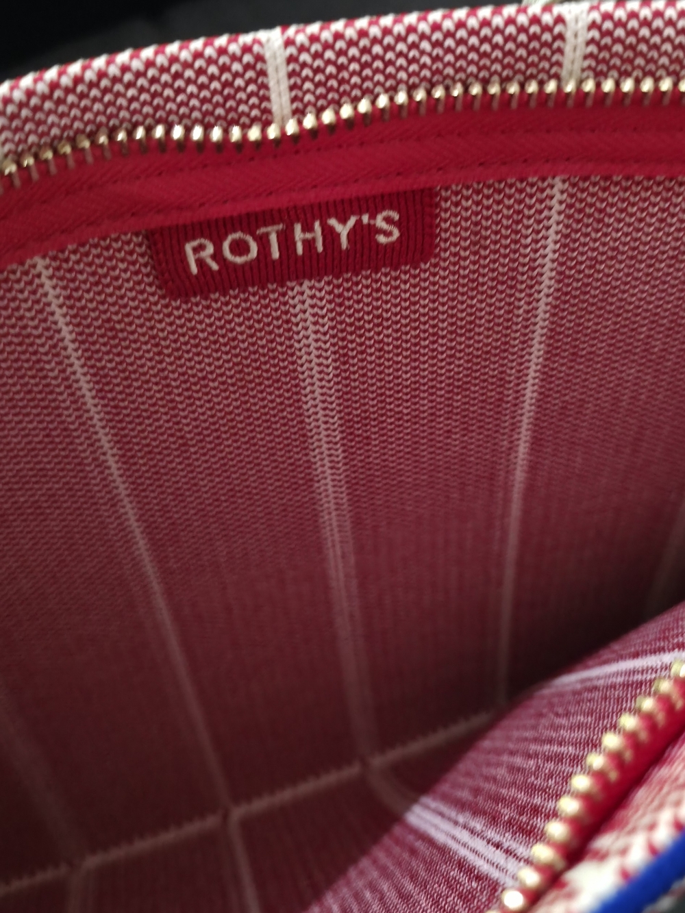 Rothy's Red and White Striped Wristlet Clutch - Picture 3 of 3